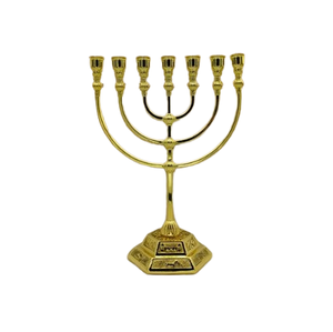 Handmade Design Brass <b>Candle</b> <b>Holder</b> Religious Activities Menorah Candelabra Seven Candlestick Menorah - Product Image 4