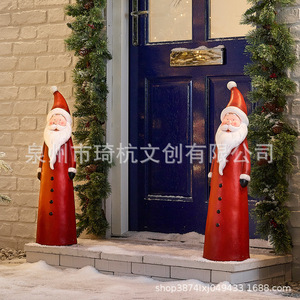Decoración Navideña de Santa Claus de Pie para Exteriores, Resinas Sintéticas para Exhibición en Patio - Product Image 1
