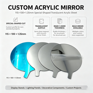 Wholesale Custom Irregular Shape <b>Acrylic</b> Two-Way <b>Mirror</b> Sheet Semi-Transparent Reflective Panel - Product Image 2