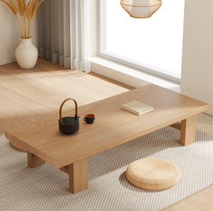 Petite table basse en bois massif pour salon, table basse pour <span class=keywords><strong>baie</strong></span> <span class=keywords><strong>vitrée</strong></span> - Product Image 1