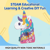 Kit de Reloj de Unicornio DIY EPT, Proyecto Educativo STEM, Fácil de Ensamblar, Decoración de Escritorio, Juguete de Aprendizaje STEM para Niños
