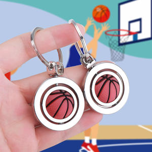 Porte-clés de basket-ball en alliage de zinc avec logo personnalisé, cadeau commémoratif pour les fans des équipes <span class=keywords><strong>NBA</strong></span>/CBA, pendentif au design moderne - Product Image 5