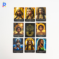 Usine de vente en gros impression de cartes de tarot en feuille d'or conception personnalisée jeux de cartes d'estampage de bord d'or