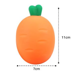 Jouets sensoriels mignons en forme de carotte à rebond lent, légumes simulés anti-stress, Taba Squishy pour garçons et filles - Product Image 1