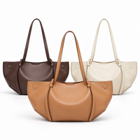 Sac à bandoulière élégant pour femme en cuir PU avec doublure en polyester, résistant à l'eau, fermeture éclair, idéal pour les trajets quotidiens et le bureau