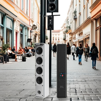 Altavoz de columna profesional de 100W, potente sistema de sonido de cine en casa con construcción de madera y aluminio, matriz de línea pasiva