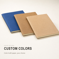 Carnet personnalisé en papier kraft avec logo imprimé OEM ODM, 40 feuilles, reliure cousue, journal personnalisé pour cadeaux d'entreprise