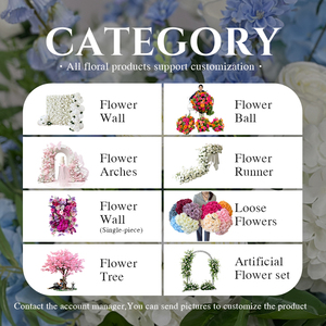 Le Lussuose Ortensie e Rose Artificiali in Seta <span class=keywords><strong>Blu</strong></span> e Bianca Sono la Scelta Perfetta per una Cerimonia Nuziale Romantica - Product Image 5
