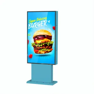 EKAA Outdoor Single double Triple 55 Inch LCD screen Drive thru Menu Boards Outdoor Waterproof Advertising digital signage kiosk