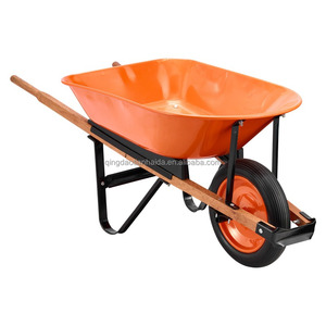 Chariot de jardin robuste avec roue anti-crevaison de 16 pouces, capacité de 6 pieds cubes, pour le jardinage et l'utilisation extérieure - Product Image 1