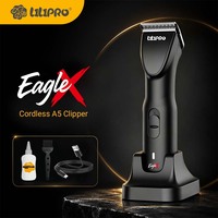 Tondeuse professionnelle rechargeable LILIPRO EagleX A5 pour chiens, tondeuse silencieuse pour animaux, rasoir sans fil pour chevaux, ensemble de produits de toilettage