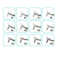 Fans faits à la main Extensions de cils Loose Pro Made Fans Extensions de cils 10d Big Premade Volume Fans