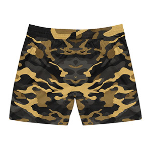 <b>Mens</b> Mid-Length Swim <b>Shorts</b> Black and Gold <b>Camo</b> - Product Image 3