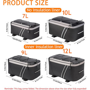 定制7L/9L/10L/12L后自行车架包防水自行车鞍座托架反光行李箱骑行包防雨罩 - Product Image 3
