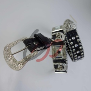 새로운 트렌드 블링 블링 라인 석 벨트 청바지를위한 어린이 웨스턴 카우보이 크리스탈 스터드 가죽 다이아몬드 벨트 - Product Image 5