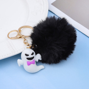 Plush keychain pendant, creative cartoon cute fur <b>ball</b>, Christmas keychain small gift, schoolbag all-in-one pendant - Product Image 3