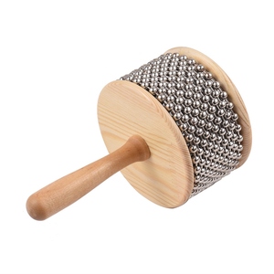 Instrumento Musical <span class=keywords><strong>de</strong></span> percusión <span class=keywords><strong>de</strong></span> madera Cabasa, cadena con cuentas <span class=keywords><strong>de</strong></span> Metal y cilindro, agitador <span class=keywords><strong>de</strong></span> mano <span class=keywords><strong>Pop</strong></span> para <span class=keywords><strong>banda</strong></span> <span class=keywords><strong>de</strong></span> aula, tamaño mediano - Product Image 1