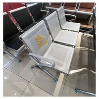 Chaise d'attente hospitalière robuste en métal, 3 places, pour perfusion, non pliable, design moderne pour clinique et espaces publics