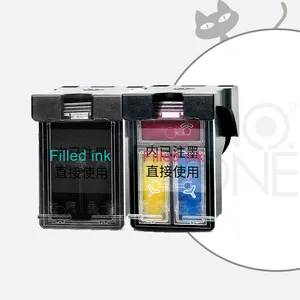 HP Deskjet 2130 4520 pencetak tinta isi ulang 63 63XL warna 30ml 100ml penuh 1 buah kompatibel warna hitam 12 bulan