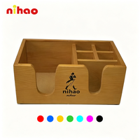 NIHAO Porte-serviettes en bois, distributeur de serviettes en papier pour comptoir, pour restaurant, café, bar, hôtel