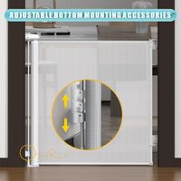 Barrière de sécurité rétractable extra large en plastique pour bébé, 140 cm x 86 cm de hauteur, maille à grandes ouvertures, pour portes, escaliers, usage intérieur/extérieur