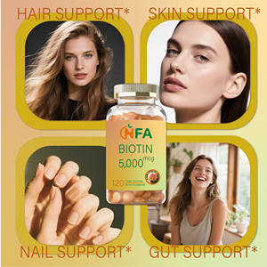 Bonbons à la biotine haute puissance 5000mcg Gummies avec une délicieuse saveur de pêche naturelle Supplément de santé sans gluten Bonbons Gummies - Product Image 6