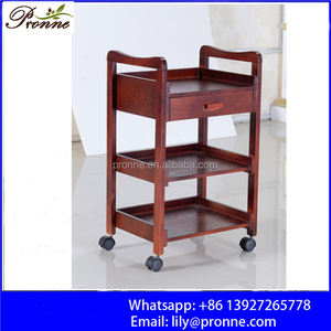 ब्यूटी नेल सैलून मूवेबल वुडन व्हाइट मसाज टैटू फेशियल मोबाइल यूटिलिटी रोलिंग स्टोरेज स्टेशन कार्ट - Product Image 6