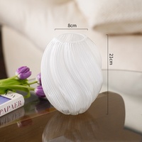 Vase en verre de style européen à motifs, luminescent, pour arrangement floral hydroponique, décoration de table et de salon Valor