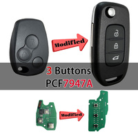 Modifié pour Renault Clio Vent Modus Kangoo Master Trafic Twingo 433Mhz PCF7946A PCF7947A Télécommande Fob Car Key VAC102 VA2 Blade