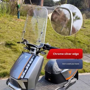 Pare-brise avant universel transparent épaissi et coupe-vent pour scooter électrique, vélo et moto, accessoires de protection des mains - Product Image 1