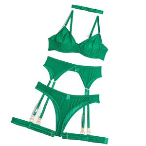 ชุดชั้นในเซ็กซี่ ถุงมือรัดรูปสีพื้นแต่งลูกไม้กุหลาบ ดีไซน์บางเบา ควบคุมรูปร่างได้ - Product Image 4