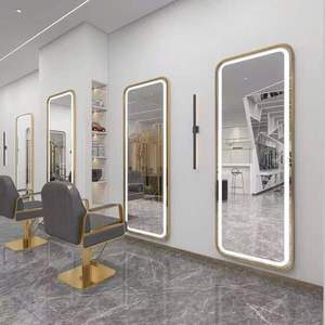 Miroir mural sur pied LED grand format pour salon de coiffure, miroir pleine longueur pour coloration à chaud - Product Image 4