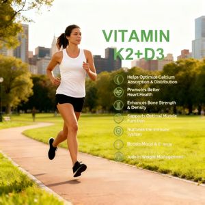 Capsules molles végétariennes halal pour adultes, vitamine D3 K2 - Soins immunitaires des os, anti-fatigue, compléments énergétiques, durée de conservation de 24 mois - Product Image 2