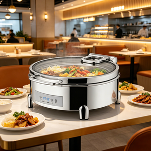 Calentador de Comida Eléctrico Moderno Tipo Seco FLEY, Calentador de Alimentos de Acero Inoxidable de Varios Tamaños para Hoteles, Restaurantes, Fiestas y Catering - Product Image 1
