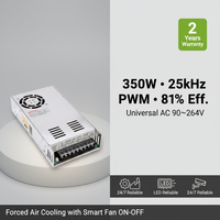 350W 24V 15A Anahtarlı Güç Kaynağı AC'den DC'ye Dönüştürücü Endüstriyel LED Sürücü CE RoHS 2 Yıl Garanti