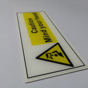 Personalizado bajo <span class=keywords><strong>de</strong></span> ver tu cabeza autoadhesivo acrílico aviso precaución <span class=keywords><strong>de</strong></span> señal <span class=keywords><strong>de</strong></span> advertencia - Product Image 3