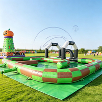 Piste de course gonflable pour karting interactif pour enfants certifiée CE, arène de voitures tamponneuses, centre de jeux en PVC de qualité commerciale