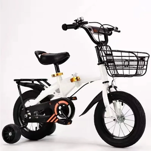 Vélo pliable pour enfants Cadre en acier 2-5 <span class=keywords><strong>ans</strong></span> Garçons Filles Ligne de frein Panier en plastique Roues d'entraînement Selle réglable <span class=keywords><strong>Cadeau</strong></span> - Product Image 3