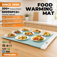 Plateau chauffant électrique pliable en silicone, tapis chauffant pour aliments, température réglable 60-120°C, plaque chauffante à chauffage rapide pour la maison, la cuisine, la voiture