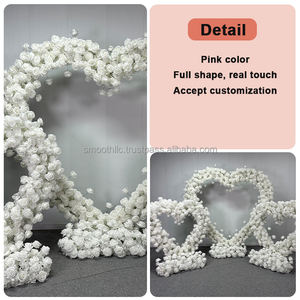 Arco de Boda Liso con Fondo de Tela en Forma de Corazón para Decoración de Escenario, Soporte de Flores y Escena de Propuesta de Matrimonio - Product Image 3