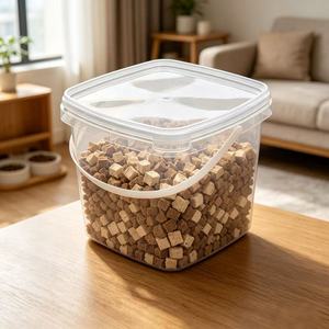 Cubo de Plástico PP Transparente Cuadrado Pequeño, Cubo para Alimentos con Sellado Hermético, Cubo para Almacenamiento de Aparejos de Pesca - Product Image 3