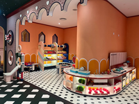 Aire de jeux intérieure sur le thème des macarons, maison de jeu, toboggan, piscine à balles, jeux souples personnalisés pour enfants, pour centre commercial et école maternelle