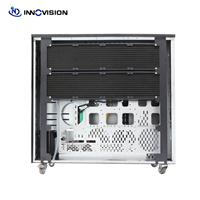 Station de travail d'apprentissage en profondeur à grande échelle prise en charge 4*5090 cartes Gpu 2 * ATX PSU tour refroidissement liquide boîtier de serveur GPU