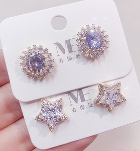 <b>Cheap</b> Wholesale Charm Earrings Rhinestone <b>Crystal</b> Drop Bling Zircon Pearl Women's Earrings Set Bulk Jewelry Trendy Anniversary - Product Image 4