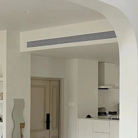 Grille de ventilation moderne carrée en aluminium et acier inoxydable pour système CVC extérieur, avec filtre de sortie et retour d'air en plastique pour sous-sol