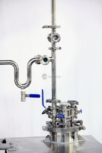 Réacteur de distillation sous vide bibo 20L en acier inoxydable SUS316L/SUS304 avec pipeline de reflux et moteur pour revêtement chimique - Product Image 3