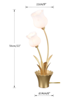Lampe de Table Élégante et Moderne avec Veilleuse Fleur LED, Nouvelles Lampes Modernes à Changement de Couleur et Deux Modes de Gradation