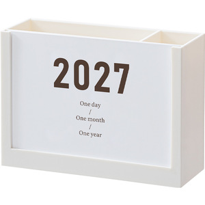 2027 <b>Desk</b> Calendar Stand Plastic Storage Organizer Desktop Planner One Day One Month One Year - Product Image 1