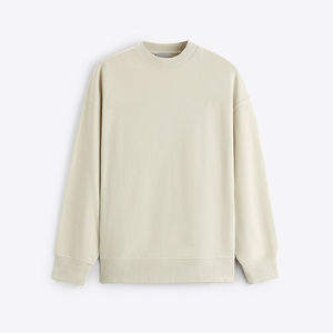 Felpa girocollo da uomo personalizzata 100% cotone oversize con spalle scese, pesante, a costine, stile streetwear per la <span class=keywords><strong>stagione</strong></span> autunnale - Product Image 5