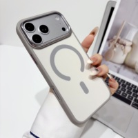 Coque de téléphone magnétique puissante pour iPhone 18 17 16 15 14 13 Air Pro Max, protection antichoc, armure de luxe, finition mate, protection d'objectif en métal